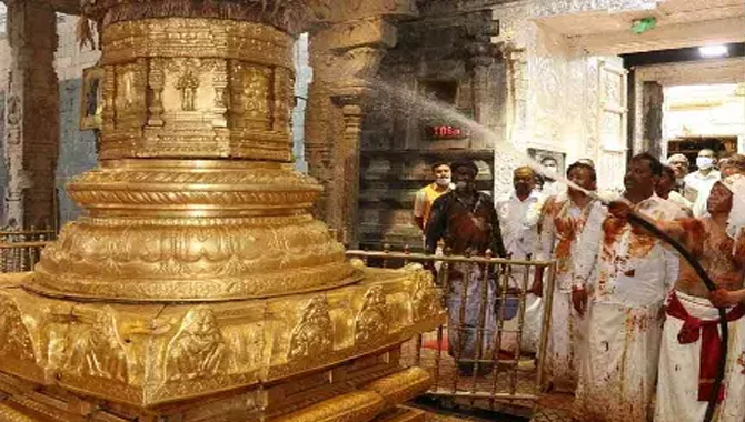 Koil Alwar Thirumanjanam in Srivari Temple