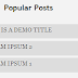 4 Different Styles For the Popular Posts Widget