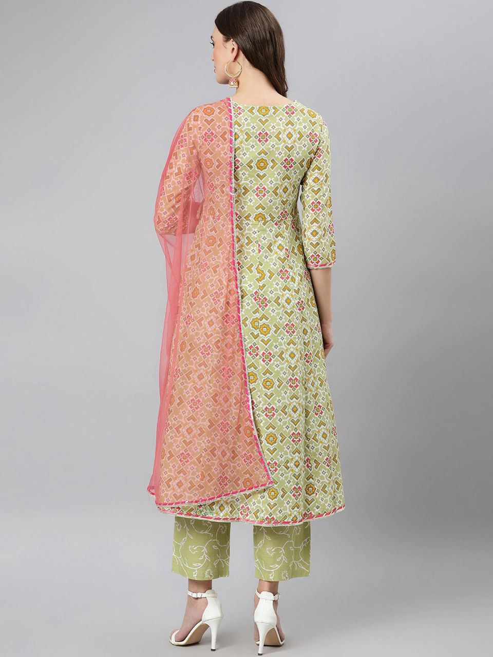 Buy Rayon Printed Design 38 Ganpati Readymade Anarkali Suits