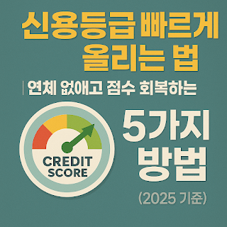 신용등급 빠르게 올리는 법 5가지