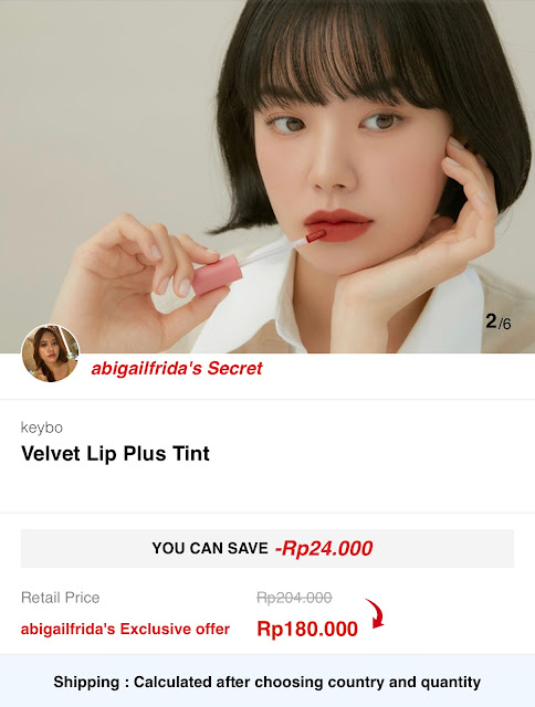 [Review] Keybo Velvet Lip Plus Tint