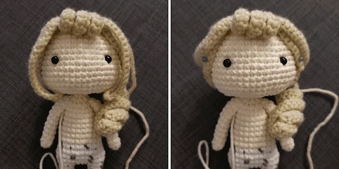 Braid Amigurumi Doll Hair Tutorial