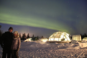 Northern Lights, Glass Igloo, Kakslauttanen, Finland