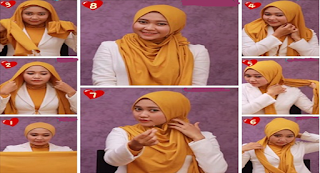 cara memakai hijab pashmina terbaru 5
