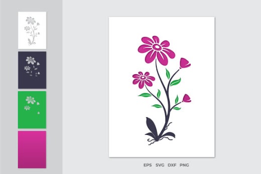 SVG Vector Multilayer Summer Flowers SVG Cut File is an awesome source for free SVG files