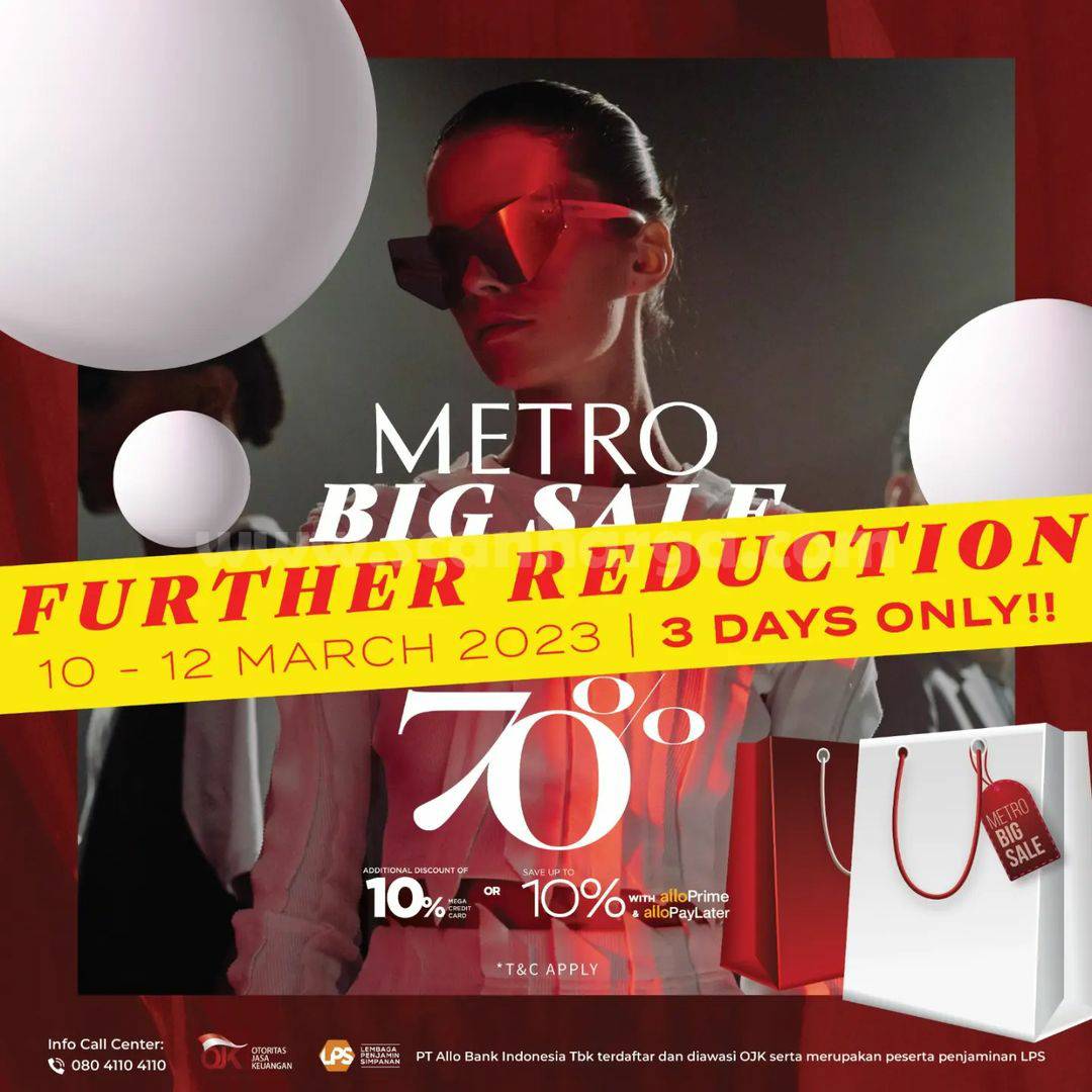 Promo METRO BIG SALE FURTHER REDUCTION Disc up to 70% Off