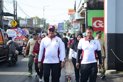 Polresta Sidoarjo Olahraga Bersama Sekaligus Bakti Kesehatan