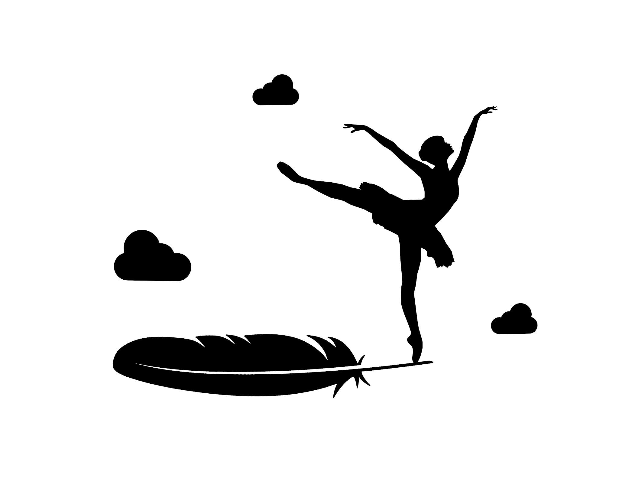 Ballet dancer Silhouette design