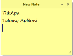 Tampilan Catatan Simple Sticky Notes