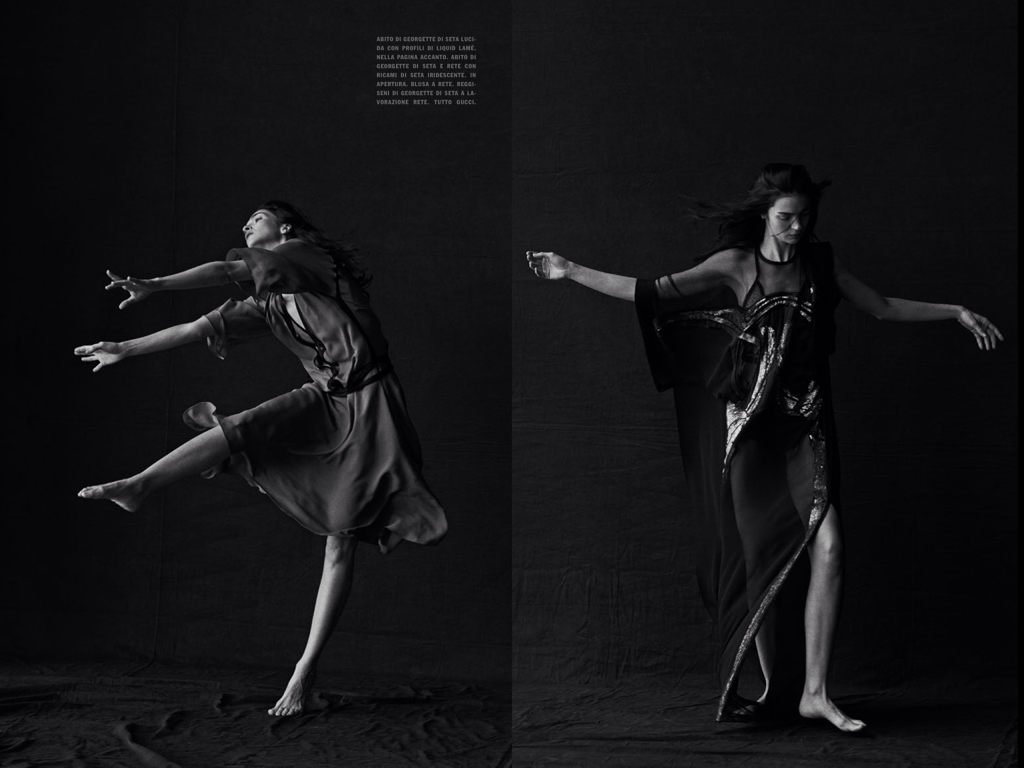 Magazine Photoshoot : Mariacarla Boscono Photoshot by Peter Lindbergh for Vogue Magazine Italia January 2014 Iss