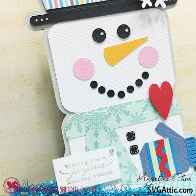 SVG Attic: Snowman and Penguin cards with Angeline #svgattic #scrappyscrappy #christmas #snowman #penguin #winter #card