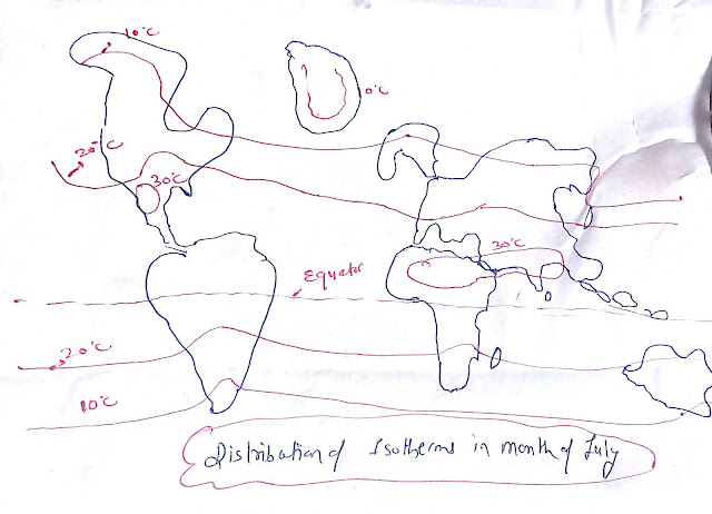 Isotherms in July