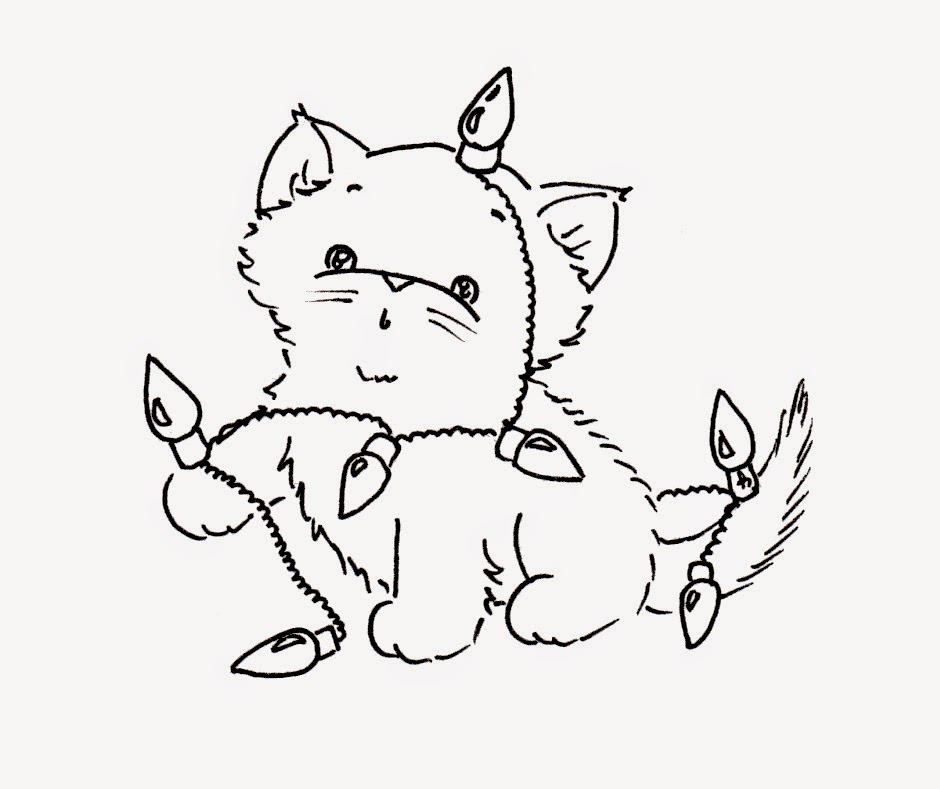 Kitten Coloring Page 7