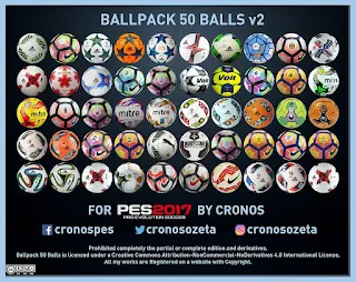 PES 2017 Ballpack 50 Balls v2 by cRoNoS