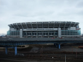 cleveland browns stadium, view from highway