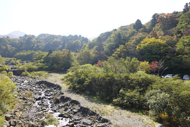 鳥取県西伯郡大山町大山　鳥取県道158号大山口停車場大山線からの眺望　阿弥陀川