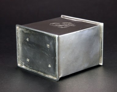 ANTIQUE 18thC GEORGIAN SOLID SILVER TEA CADDY BOX, LONDON c.1774