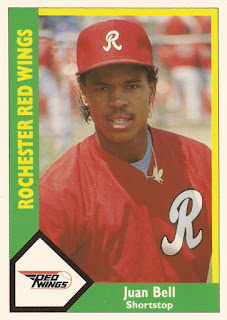 Juan Bell 1990 Rochester Red Wings card