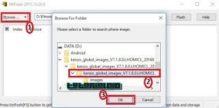 Kemudian kamu klik Browser dan arahkan ke folder fimware Firmware Xiaomi Redmi Note 3