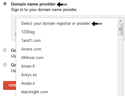 domain name provider