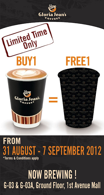 Gloria Jeans Coffee Malaysia: Buy 1 FREE 1 Promotion