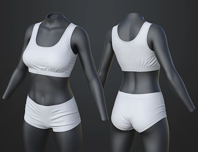 dForce SU Athletics Outfit for Genesis 9, 8.1, and 8 Female