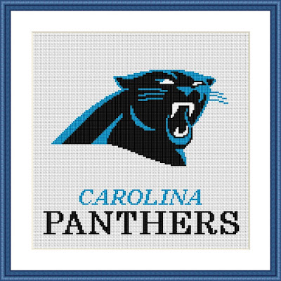 Carolina Panthers cross stitch - Tango Stitch