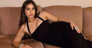 kusha kapila black dress curvy indian actress