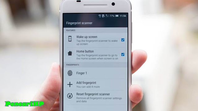   Fingerprint scanner di HTC One A9 bisa untuk home button juga