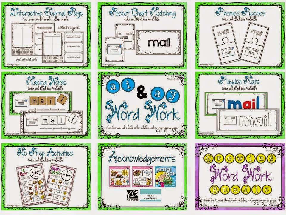 http://www.teacherspayteachers.com/Product/Phonics-Word-Work-ai-ay-1200811