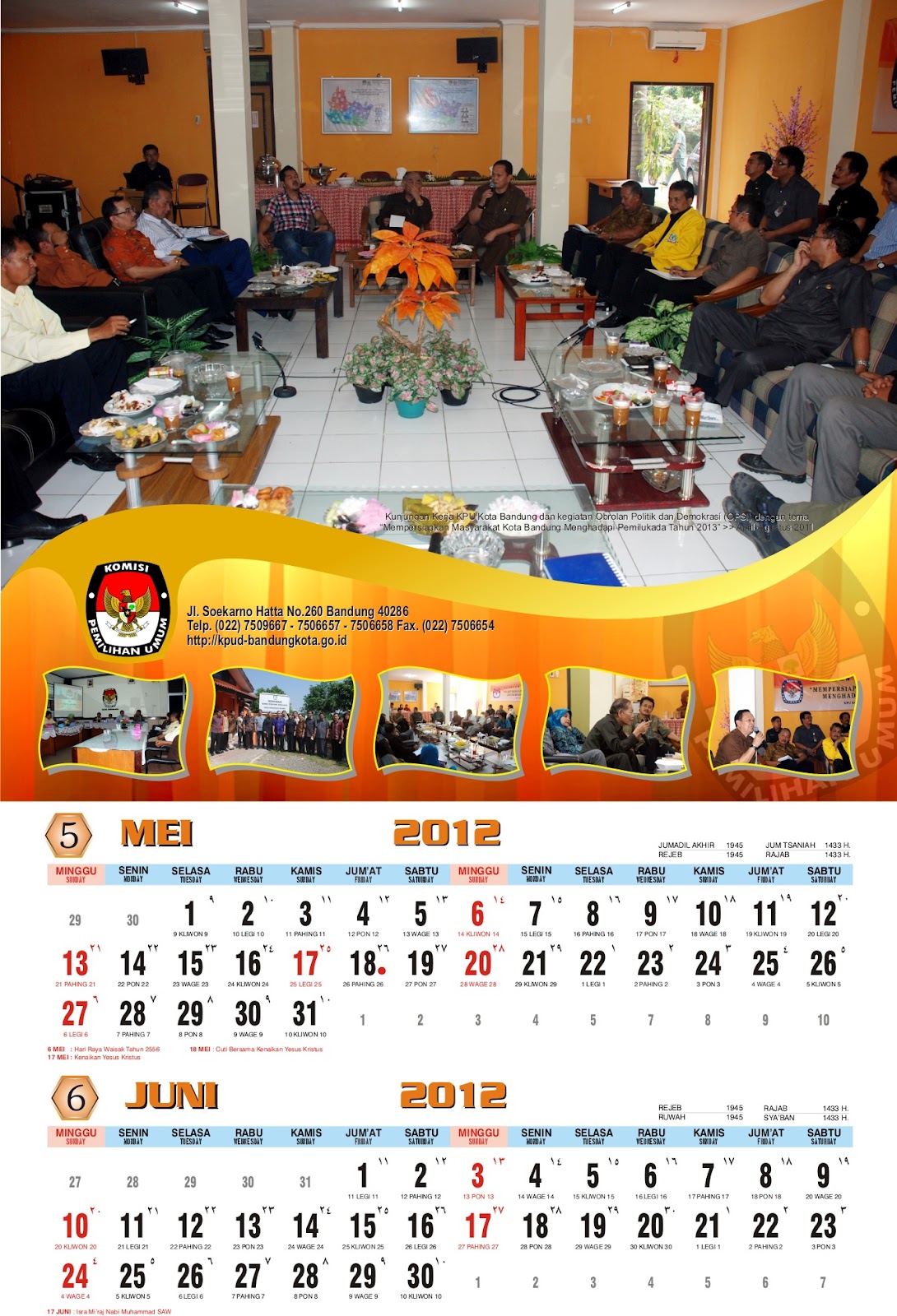 Pengadaan Kalender Agenda dan Plakat Di KPU Kota Bandung 