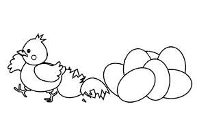 Goose Eeg Hatched Coloring Pages Animals