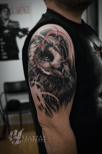 owl tattoo trash polka