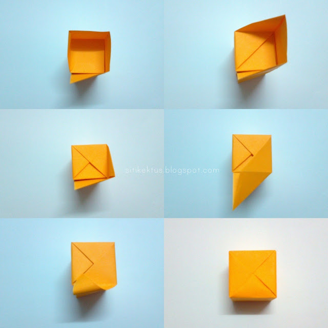  Cara  buat  kotak  pandora dari kertas Kotak  empat segi sama 