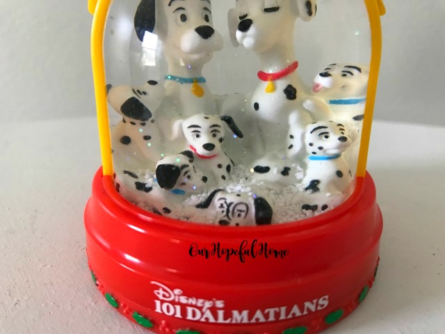 Disney 101 Dalmations Christmas snow globe McDonald's Snow Flurries Happy Meal exclusive China 1996