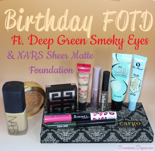 Birthday party FOTD with smoky eye makeup 