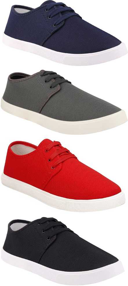 Chevit Combo Pack of 4 Casual Sneakers With Sneakers For Men(Multicolor) Rs. 416 - Flipkart