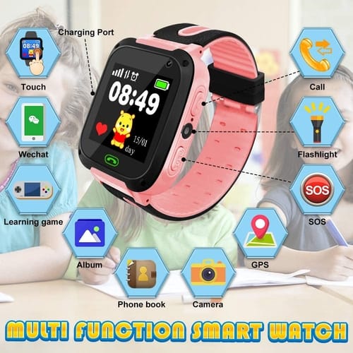 FILDANCO Waterproof GPS Tracker Kids Smartwatch