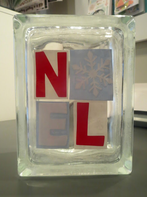 How to Make a Holiday Glass Block--an easy decoration to make for yourself or as a gift for holidays, birthdays, weddings, etc