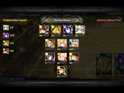 Soccer Spirits time de vários atributos