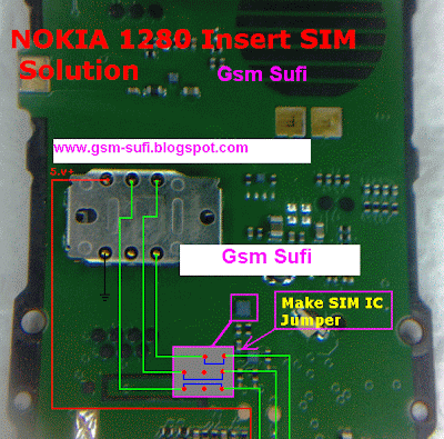 Nokia 1280 Insert Sim Hardware Problem Solution  
