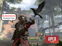 apex legends wallpaper, apex legends bloodhound with his eagle for your pc screen decoration