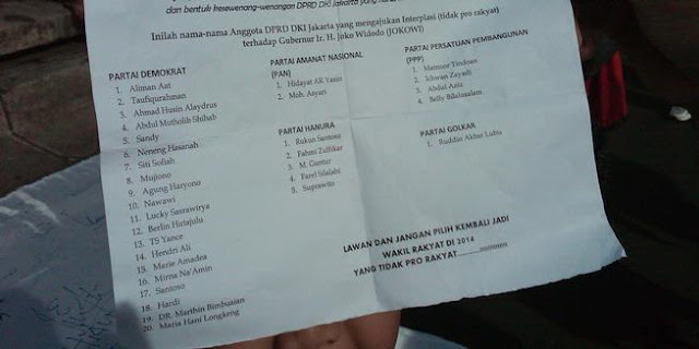 Nama Anggota DPRD Pemakzulan Jokowi - infolabel.blogspot.com