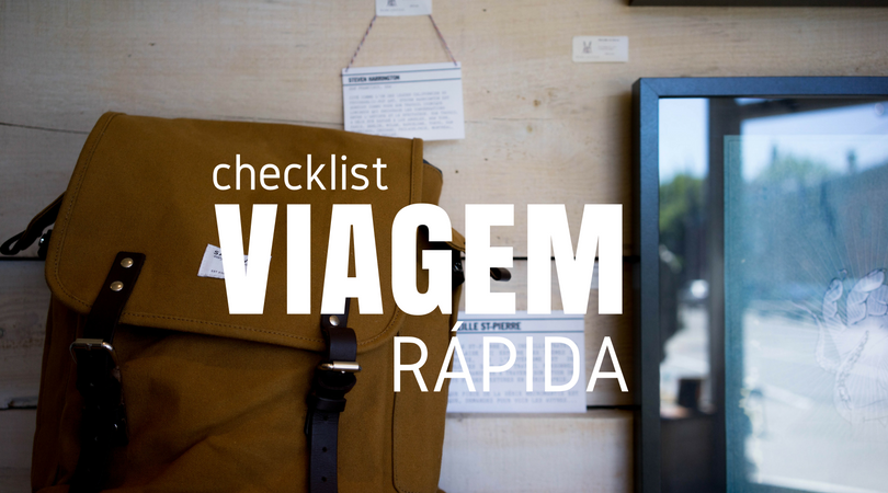 checklist de viagem rápida