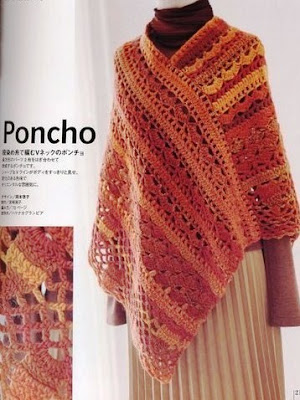 PONCHO EM CROCHE GRAFICO AQUI Postado por LUCIANA