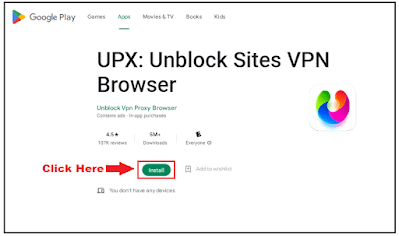 UPX Browser app for PC