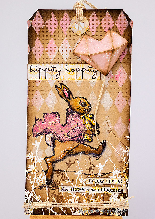 Layers of ink - Colored Pencils on Kraft paper Easter Card Tutorial by Anna-Karin Evaldsson.