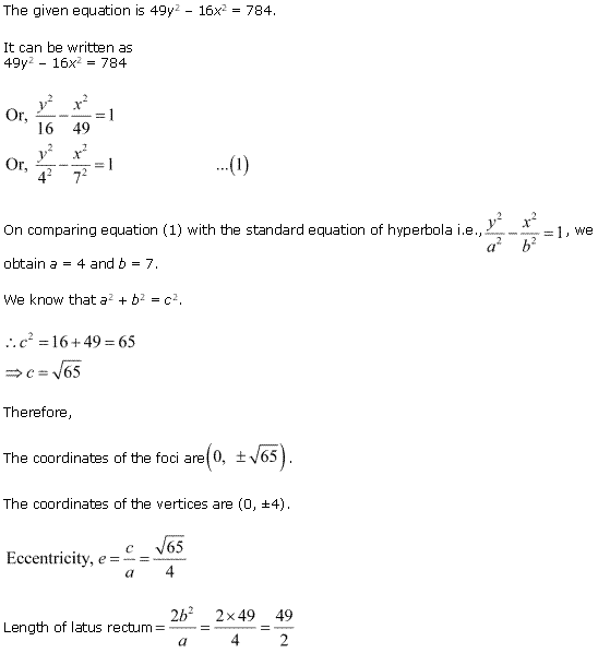 Solutions Class 11 Maths Chapter-11 (Conic Sections)