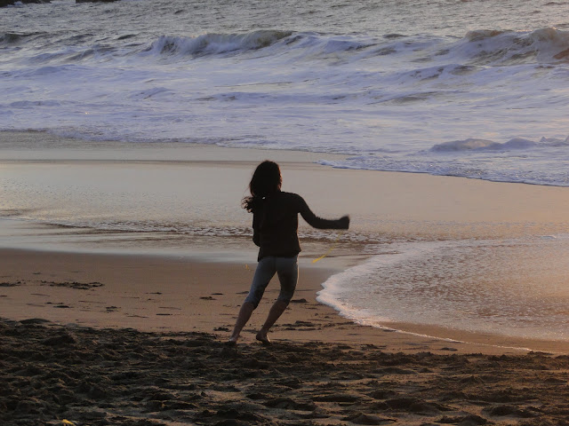 beach jumping