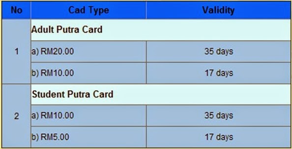 harga pas bulanan bas nadi putra